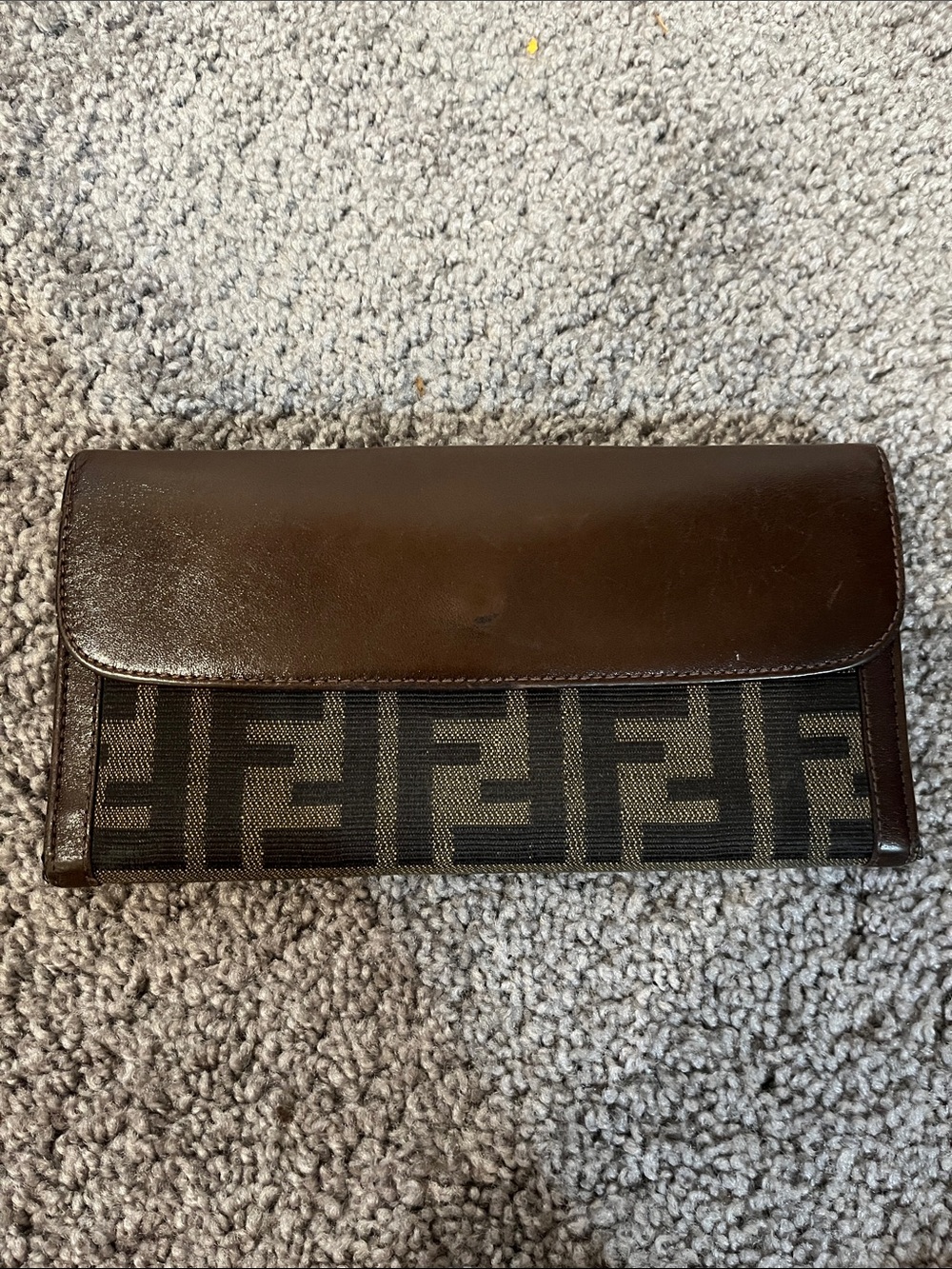 Fendi monogram vintage long wallet
